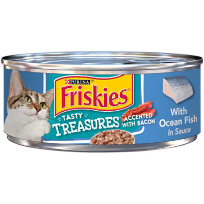 Friskies Cat Food Wet Tasty Treasures Ocean Fish - 5.5 Oz