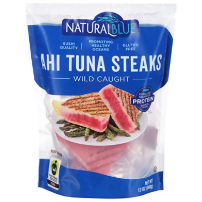 Natural Blue Fish Wild Caught Tuna Ahi Steaks - 12 Oz - Image 3