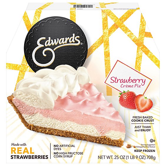 EDWARDS Pie Creme Strawberry Box Frozen - 25 Oz