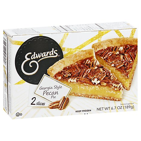 EDWARDS Pie Pecan Georgia 2 Slices Frozen - 6.7 Oz