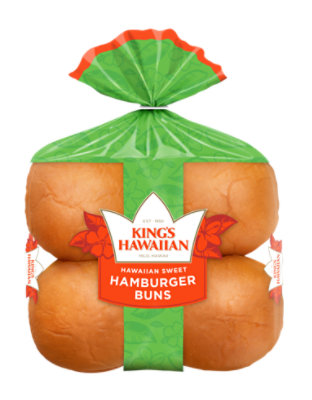 King's Hawaiian Original Hawaiian Sweet Hamburger Buns - 12.8 Oz - Image 1