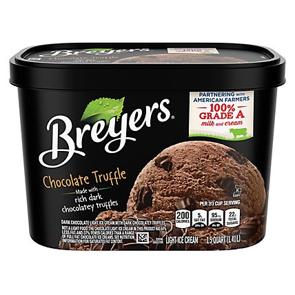 Breyers Original Chocolate Truffle Light Ice Cream - 48 Oz - Image 3