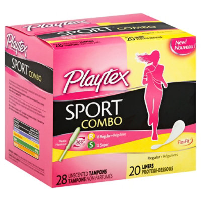 Playtex Sport Combo Pack - Tampons And Liners - 48 Count