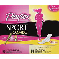 Playtex® Sport Combo Unscented Tampons and Ultra Thin Pads 32 ct Box