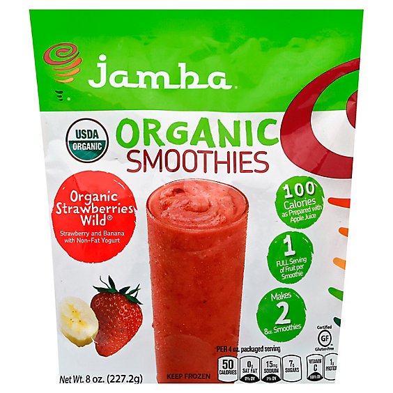 Jamba Juice Organic Smoothies Strawberries - 8 Oz