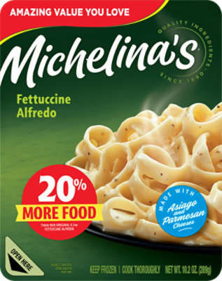 Michelinas Frozen Meal Fettuccine Alfredo - 8.5 Oz