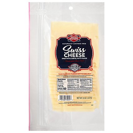 Dietz & Watson Cheese Swiss Pre Sliced - 8 Oz - Image 1