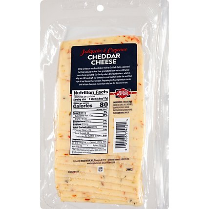 Dietz & Watson Jalapeno & Cayenne Cheddar Cheese Pre-Sliced - 8 Oz - Image 6