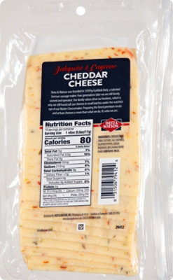 Dietz & Watson Jalapeno & Cayenne Cheddar Cheese Pre-Sliced - 8 Oz - Image 6