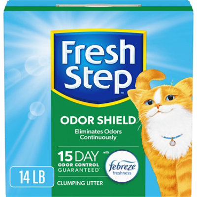 Fresh Step Odor Shield Scented Clumping Cat Litter With The Power Of Febreze - 14 Lbs - Image 1