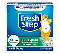 Fresh Step Odor Shield Scented Clumping Cat Litter With The Power Of Febreze - 14 Lbs