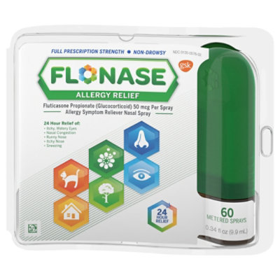 FLONASE Allergy Relief Metered Spray 60 Sprays - 0.34 Fl. Oz.