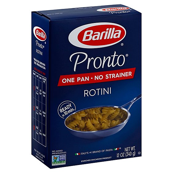 Barilla Pronto Pasta Rotini Box - 12 Oz