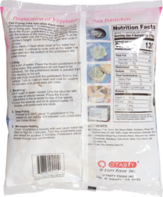 Otasty Pot Sticker Pork/Veggie - 32 Oz - Image 6