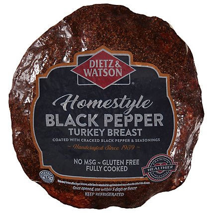 Dietz & Watson Turkey Breast Black Pepper - 0.50 Lb - Image 1