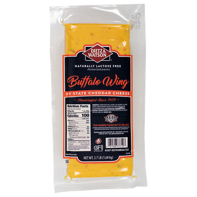 Dietz & Watson Buffalo Wing Cheddar Hot - 0.50 Lb