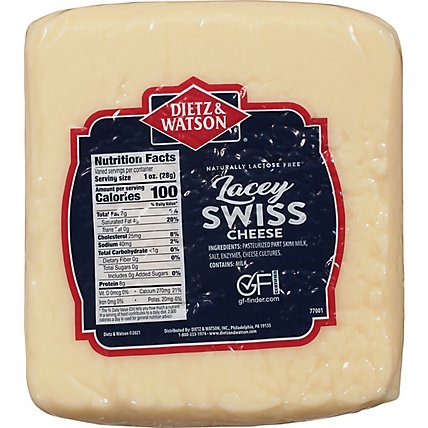 Dietz & Watson Lacey Swiss Cheese - 0.50 Lb - Image 6