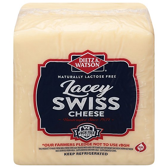 Dietz & Watson Cheese Lacey Swiss - 0.50 Lb