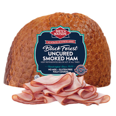 Dietz & Watson Ham Smoked Uncured Black Forest - 0.50 Lb