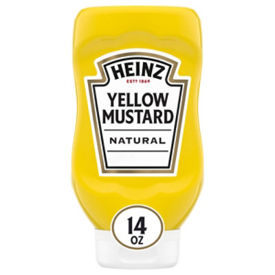 Heinz 100% Natural Yellow Mustard Bottle - 14 Oz - Image 1