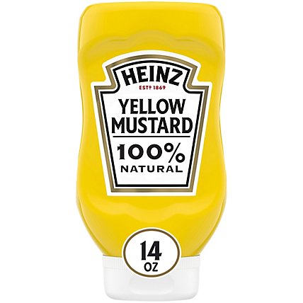 Heinz 100% Natural Yellow Mustard Bottle - 14 Oz - Image 3
