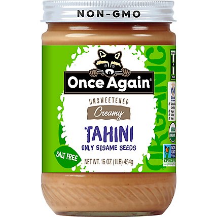 Once Again Tahini Spread Organic Unsweetend & Salt Free - 16 Oz - Image 2