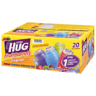 Little HUG Fruit Barrels Bottled Fruit Drink 75% Less Sugar Original - 20 Count - Image 2