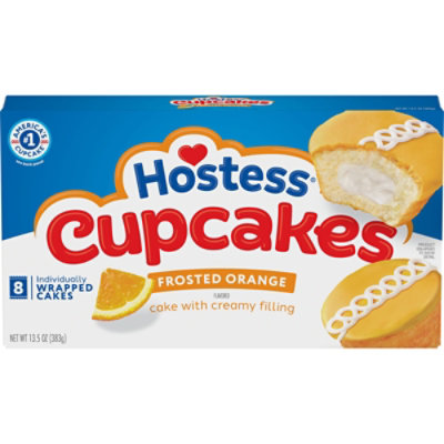 Hostess Orange Flavored Cupcakes Frosted Orange Cupcakes 8 Count - 13.5 Oz - Image 2