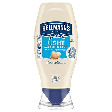 Hellmanns Mayonnaise Light Squeeze Bottle - 11.5 Oz - Image 1