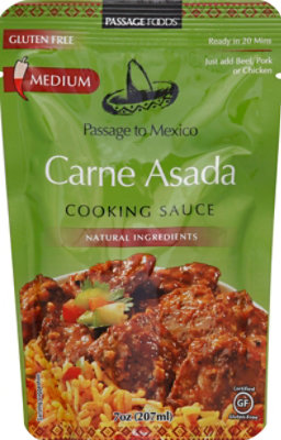 Passage Foods Cooking Sauce Passage to Mexico Carne Asada Medium Pouch - 7 Oz