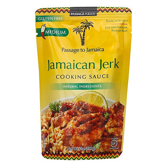 Passage Foods Cooking Sauce Passage to Jamaica Jamaican Jerk Medium Pouch - 7 Oz