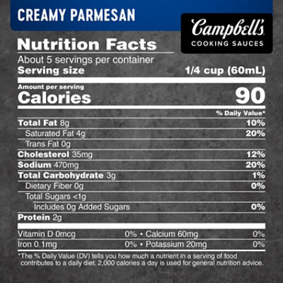 Campbell's Cooking Sauces Creamy Parmesan Sauce - 11 Oz - Image 4
