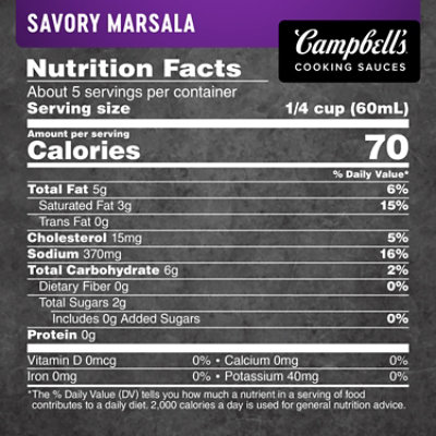 Campbell's Cooking Sauces Savory Marsala - 11 Oz - Image 4