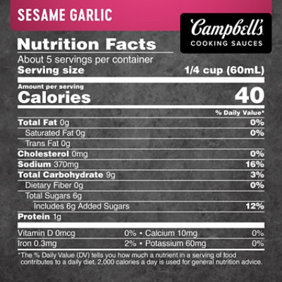 Campbell's Sesame Garlic Sauce - 11 Oz - Image 4