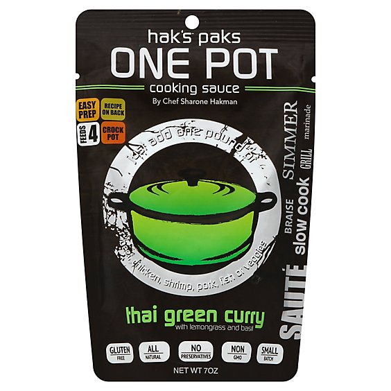 Haks One Pot Cooking Sauce Thai Green Curry Pouch - 7 Oz