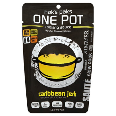 Haks One Pot Cooking Sauce Caribbean Jerk Pouch - 7 Oz