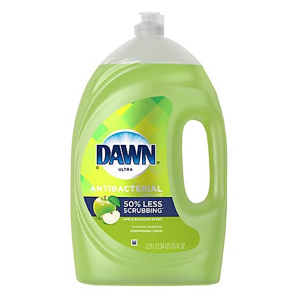 Dawn Ultra Antibacterial Dishwashing Liquid Dish Soap Apple Blossom Scent - 75 Fl. Oz. - Image 3