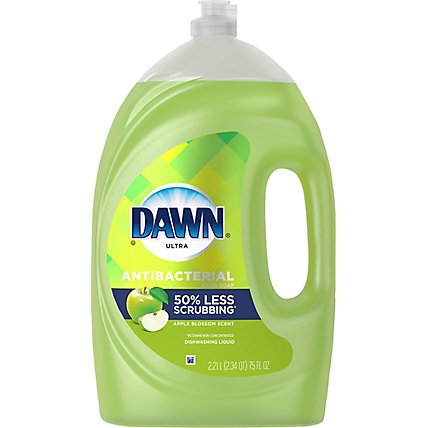 Dawn Ultra Antibacterial Dishwashing Liquid Dish Soap Apple Blossom Scent - 75 Fl. Oz. - Image 2