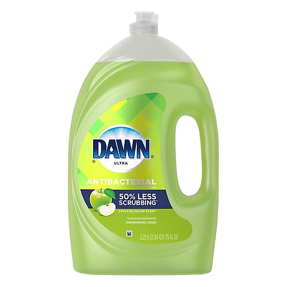 Dawn Ultra Antibacterial Dishwashing Liquid Dish Soap Apple Blossom Scent - 75 Fl. Oz.