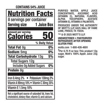 Motts For Tots Apple Juice Box - 8-6.75 Fl. Oz. - Image 4