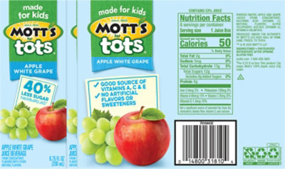 Mott's Tots Apple White Grape Juice Beverage Box - 8-6.75 Oz - Image 5