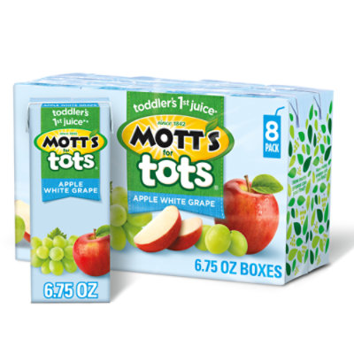 Motts For Tots Apple White Grape Juice - 8-6.75 Fl. Oz.