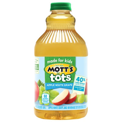 Mott's For Tots  Less Sugar Apple White Grape Juice Beverage - 64 Fl. Oz. - Image 1