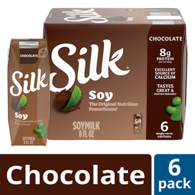 Silk Shelf-Stable Chocolate Soy Milk Singles Multipack 6-8 Fl. Oz. - Image 1