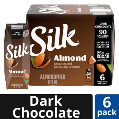 Silk Shelf-Stable Dark Chocolate Almond Milk Singles Multipack 6-8 Fl. Oz. - Image 1