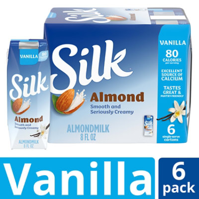 Silk Shelf-Stable Vanilla Almond Milk Singles Multipack 6-8 Fl. Oz. - Image 1