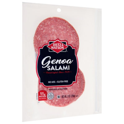 Dietz & Watson Genoa Salami Sliced - 7 Oz - Image 1