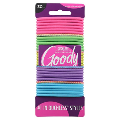 Goody Elastics Ouchless Thick 4mm Neon Tribal - 30 Count - Image 3