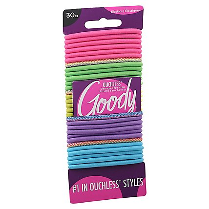 Goody Elastics Ouchless Thick 4mm Neon Tribal - 30 Count - Image 1
