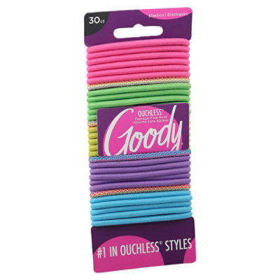 Goody Elastics Ouchless Thick 4mm Neon Tribal - 30 Count - Image 1